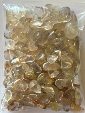 100 grams poser med trommel polerte rutilkvarts, str.0,5cm