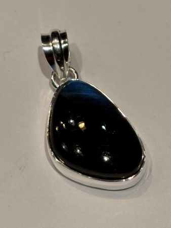 Flott Labradoritt i 925 sølv, str.23x15mm